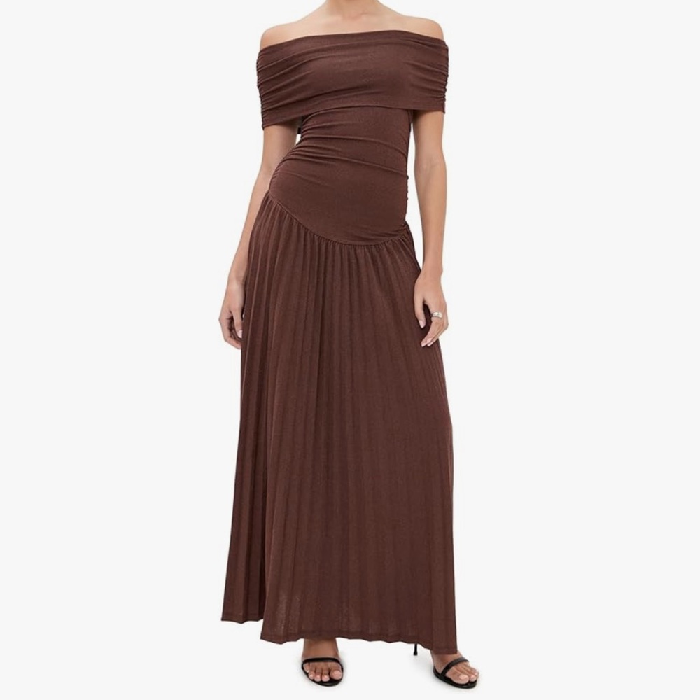 Lioness Field of Dreams Maxi Dress - Coffee